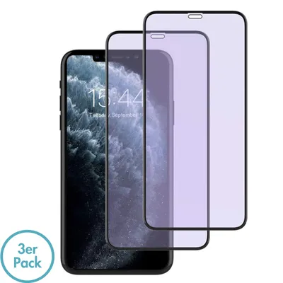 Produktbild von Apple iPhone 13 Mini Blaulichtfilter Anti-Blaulicht Displayschutz 3er-Set