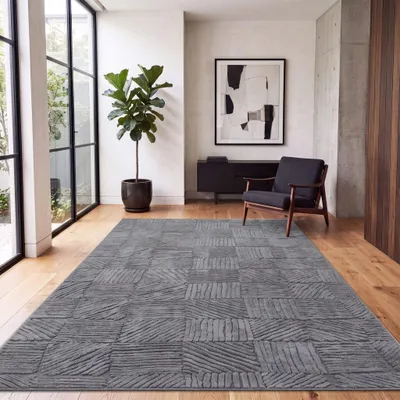 Produktbild von Paco Home Teppich Wohnzimmer Kurzflor Boho Skandi Design Geometrisches Muster Einfarbig 240x340 cm