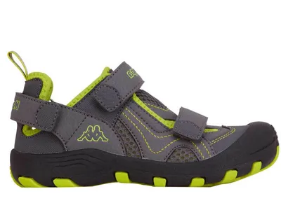 Produktbild von Kappa Diggle Kinderhalbschuhe luftig grau mit Klettverschluss 33