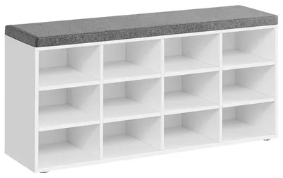 Image de Meuble à chaussures blanc 12 étagères