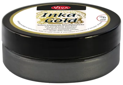 Produktbild von Viva Decor Inka Gold Graphit 62,5 g – Metallglanzfarbe Wachspaste zum Polieren, Metallic- und Patina-Effekt für Holz, Gips, Keramik, Möbel & Rahmen