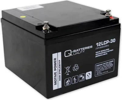 Produktbild von Q-Batteries 12LCP-30 / 12V - 30Ah Blei Akku Zyklentyp AGM - Deep Cycle VRLA