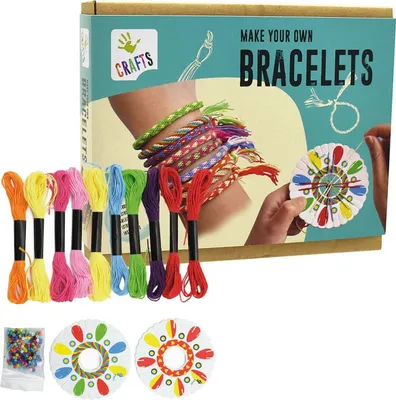 Freundschaftsbänder Bastel-Set Armbänder selber machen für Kinder DIY Kreativ-Set Geschenkidee Geburtstag Girls Mädchen Arm-Schmuck