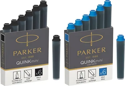 Image de PARKER Cartouche d'encre QUINK Mini bleue 6 pièces