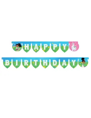 Immagine prodotto di Nella Principessa ghirlanda compleanno ghirlanda decorazione festa colorata 210 x 13 cm