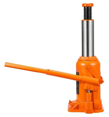 Imagen del producto de Elevador hidráulico para botellas, con una capacidad de 20 toneladas, rango de elevación ajustable, color naranja