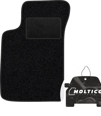 Produktbild von moto-MOLTICO Fahrer Fußmatte Auto Velours Fahrerseite Autoteppiche Schwarz Fahrermatte 1-teilig passend für Renault Megane I Coupe 1995-2002