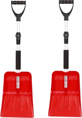 Produktbild von 2x NIGRIN Teleskop Schneeschieber 76-101 cm Schneeschaufel Schneeräumer Schnee Schaufel Räumer