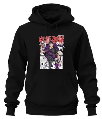 Productafbeelding van Jujutsu Kaisen, manga, donkere anime, esthetiek, fanartikel, uni hoodie, zwart, XXL