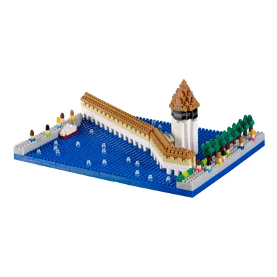 Produktbild von Brixies Kapellbrücke Luzern, Bausatz, Bausteine, Konstruktionsbausatz, ABS, Bunt, 562 Teile, 200211