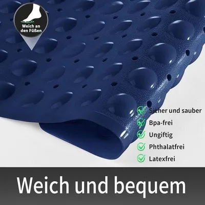 Image de Clord - Tapis de douche - Antidérapant - Ventouses - Résistant aux moisissures