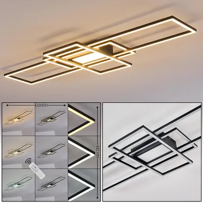 Produktbild von Cermes »Cermes« dimmbare Deckenlampe aus Metall in Schwarz