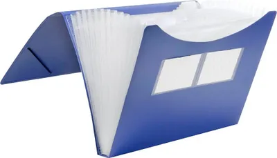 Produktbild von Fächer Gummizugmappe A4 PP 12 Fächer Gummizug vollfarbig blau