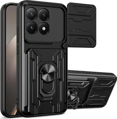 Obrázek produktu pro Pouzdro Camshield pro Xiaomi 15T 5G Sliding Camera TPU Hybrid PC Ring Black