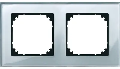 Produktbild von Merten Rahmen aus Glas für zwei Einheiten, waagerecht und senkrecht