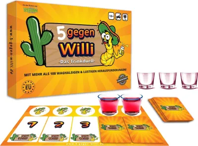 Produktbild von 5 gegen Willi - Das Trinkduell Trinkspiel Saufspiel Partyspiel Gesellschaftsspiel
