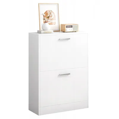 Produktbild von Szafka na buty biała regał komoda loft styl skandynawski na obuwie 60 cm