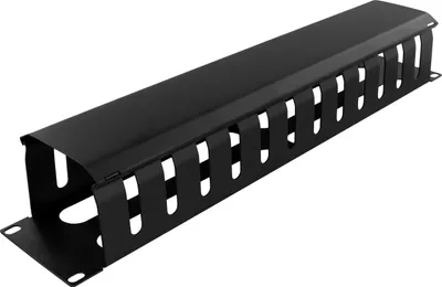 Produktbild von Deltaco 19-26, Kabelmanagementtafel, Metall, Schwarz, 1 Stück(e), 280 g