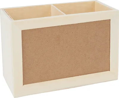 Produktbild von VBS Utensilienbox mit 2 Fächern, Sperrholz/MDF-Holz, ca. 16 x 11 x 8 cm