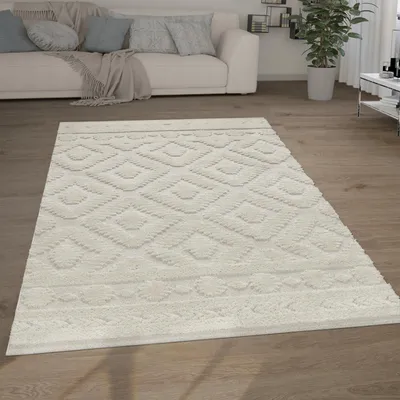 Immagine prodotto di Tappeto a pelo lungo per soggiorno Shaggy 3D effetto etnico boho vintage morbido dimensioni 160x220 cm