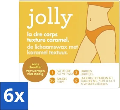 Produktbild von Jolly Körperwachs – Karamelltextur – 20 Streifen - Vorteilspack - 6 Stücke