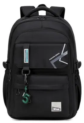 Produktbild von Schulrucksack Jungen Mädchen Teenager Kinder Rucksack Groß Schwarz 47x32x19cm