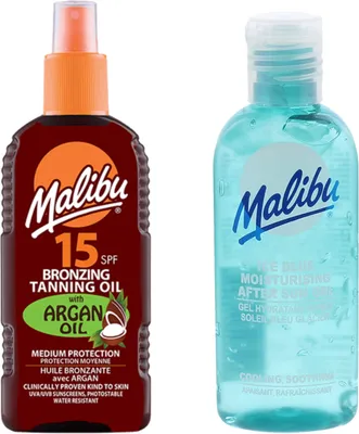 Obrázek produktu pro Malibu Bronzing Oil SPF15 200ml + Gel po opalování 100ml