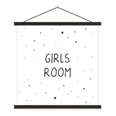 Produktbild von MuchoWow® Textilposter Zitate - Mädchenzimmer - Mädchen - Kind - Sprichwörter 90x90 cm mit schwarzem Rahmen - Magnetisches