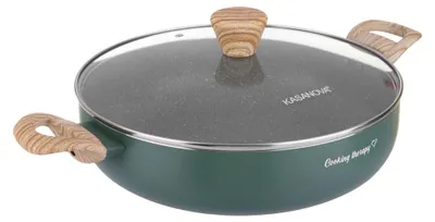 Kasserolle 22 cm mit Deckel, antihaftbeschichtet, grün