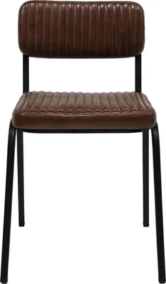 Imagen del producto de Silla de comedor Schlichter, tapizada en suave cuero de búfalo acolchado - Juego de 4 unidades