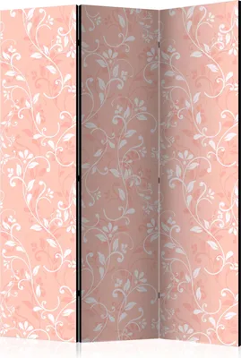 Produktbild von 3-teiliger Einseitiger Vlies Paravent - Coral Arabesque 135x172 cm Muster f-C-0357-z-b