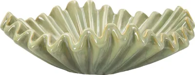 Image de Mauro Ferretti Vase Décorative Venise Vert Ø40x13 cm Céramique