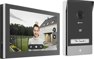 Image de Interphone vidéo EZVIZ EP7, 2K, écran tactile 7 pouces, batterie/énergie solaire, application, résistant aux intempéries, 1 pièce.