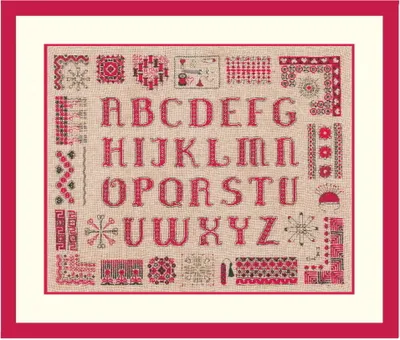 Produktbild von Le Bonheur des Dames Kreuzstich Set "Couture-Alphabet", Zählmuster, 45,5x36,5cm