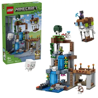 Produktbild von LEGO Minecraft Ghast-Station - Spielzeug mit 8 Figuren inkl. 2 Skelette und 4 Ghasts mit Zubehör - Zimmerdeko für Kinder - Gaming-Geschenk für Jungen, Mädchen und Fans ab 9 Jahren - 21597