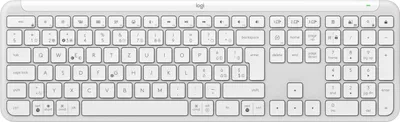 Obrázok produktu pre Logitech 920-012450, Plná veľkosť (100 %), Bezdrôtový, RF Wireless + Bluetooth, Nožnicový spínač, QWERTZ, Biela