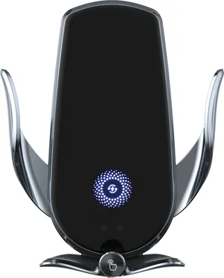 Image de Chargeur de voiture sans fil, serrage automatique Sense 15W Chargeurs de voiture sans fil chargement magnétique Support de téléphone portable pour iPhone Samsung Huawei,Argent