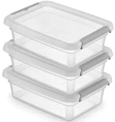 Produktbild von ORPLAST Set 3 Lebensmittelbehälter 1L Kunststoff Küche Kühlschrank