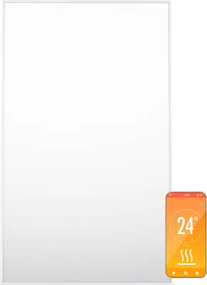 Obrázek produktu pro Klarstein infračervený ohřívač s termostatem, elektrický ohřívač 600 W, inteligentní domácí infračervený ohřívač pro montáž na zeď, IR s ovládáním pomocí aplikace a detekcí otevřeného okna, účinný ohřívač do vlhkých místností, bez tvorby CO2