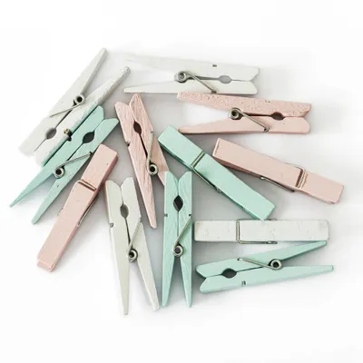 Produktbild von Holzklammern 47mm Mix Pastell /12 Stück/ 253010