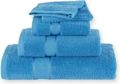 Immagine prodotto di Asciugamani Unyqoos® Homéé® modello Ruche, set da 2, 70 x 140 cm – 100% cotone pettinato, 550 g/m², color turchese