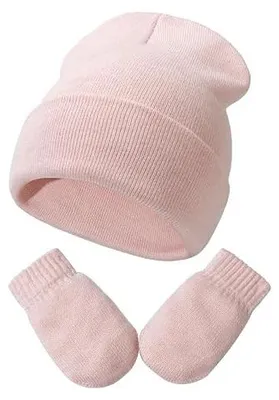 Zdjęcie produktu dla Czapka beanie zimowa dzianinowa rękawiczki zestaw dla dzieci 3 m 5 lat