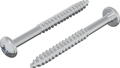 Zdjęcie produktu dla vidaXL Wkręt do drewna 2 szt. srebrny 9,8 x 53 mm stalowy