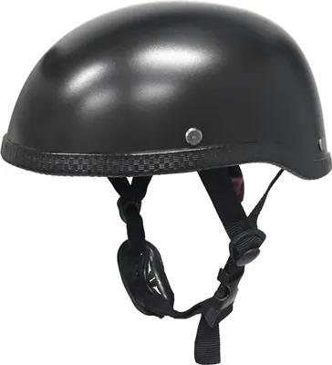 Produktbild von Matowy czarny półkask motocyklowy - kask ochronny do jazdy na skuterze i rowerze