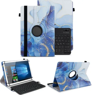 Produktbild von Schutzhülle für Xiaomi Redmi Pad SE Bluetooth Tasche 360 Drehbar QWERTZ TastaturFarben:Motiv 18