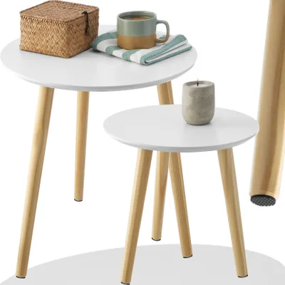 Produktbild von tectake® 2er Set Beistelltisch Skaland Belastbarkeit je 30 kg