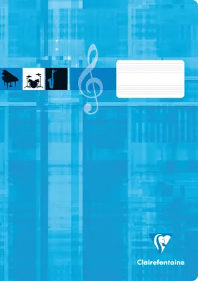 Produktbild von Clairefontaine 25x Notenheft , DIN A4 8 Blatt Notenlinien - Hellblau 31014C
