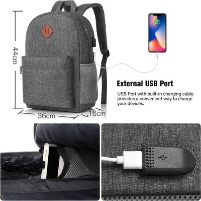 Produktbild von Schulrucksack für Jugendliche, Reise- und Laptop-Tasche für Universität, Mittelschule, Büro und Stadttrip