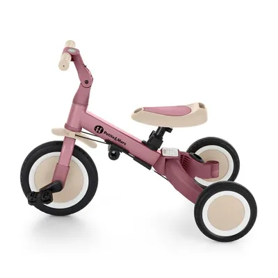 Produktbild von PETITE&MARS Multifunktionales 5-in-1-Dreirad Turbo * Fahrrad * Dreirad * Laufrad * Rutschauto * Lauflernfahrzeug (Rosa)