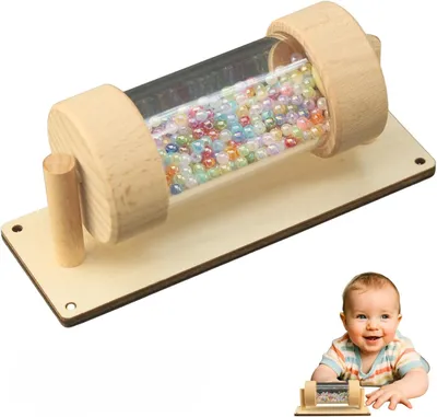 Productafbeelding van Busy Board Accessoires & Activity Board - Regenstok-rammelaar - Muziekinstrument voor doe-het-zelf - Sensorisch ontwikkelingsspeelgoed